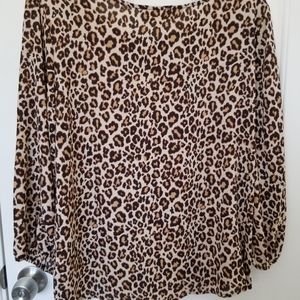 Women's cheetah print blouse